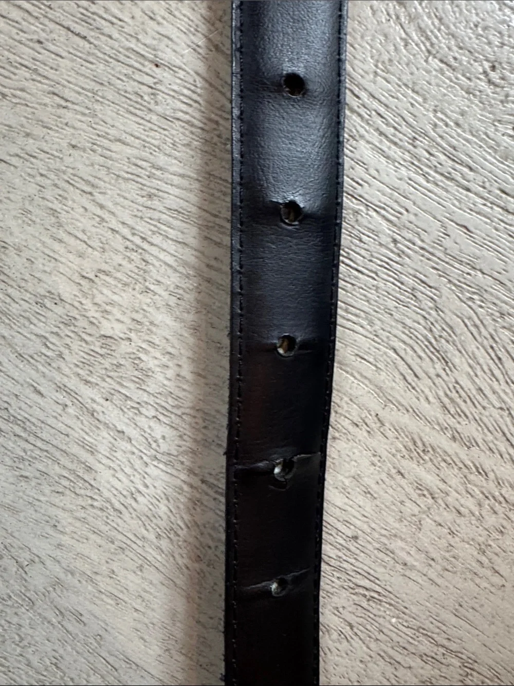 JG Hook Black Leather Belt with Gold Buckle size M/L